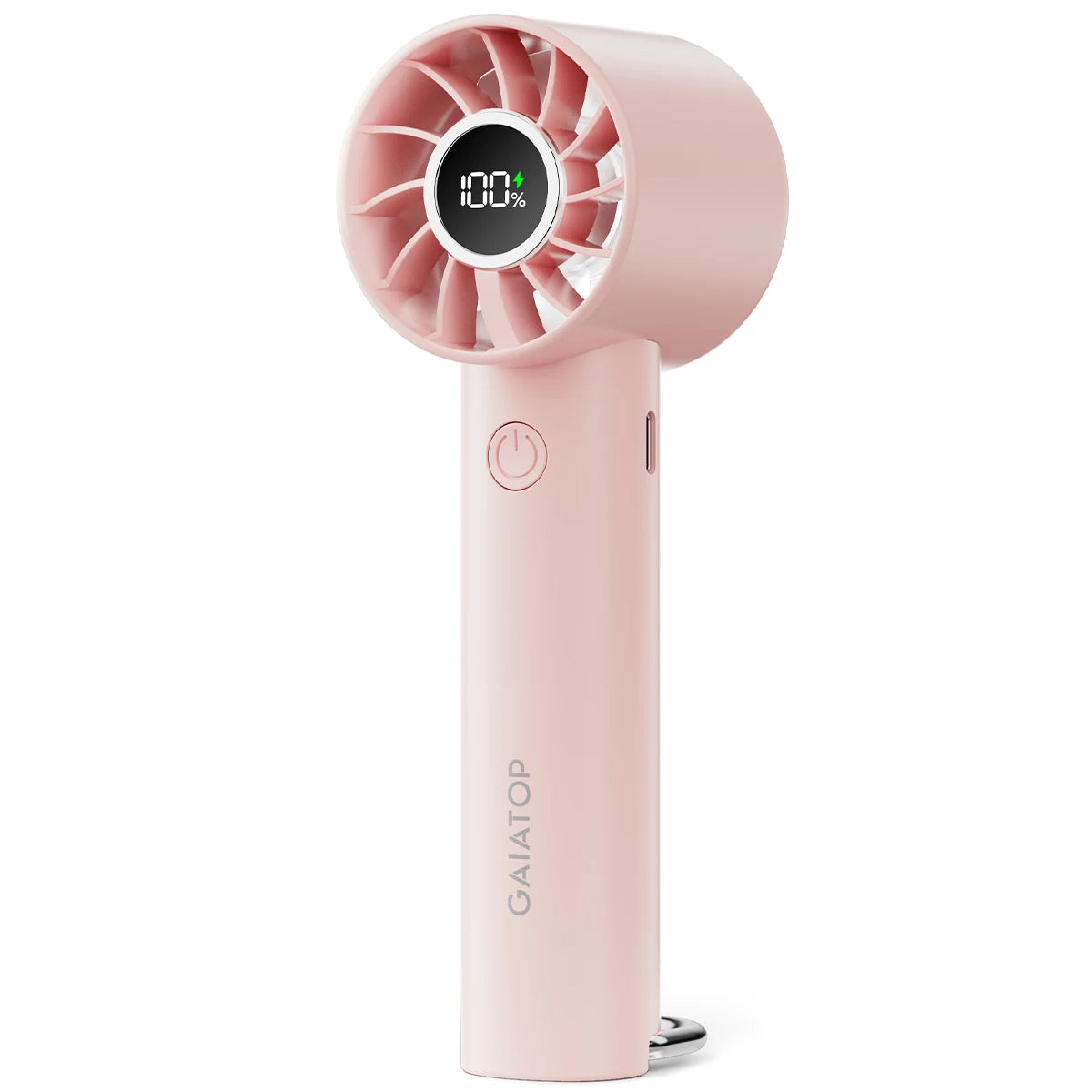Handheld Portable Mini Fan – 3-Speed USB Rechargeable with LED Display & Built-in Flashlight