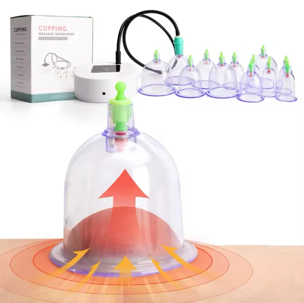 Tuhopeta Electric Cupping Therapy Set – 12-Piece Professional Body Massager