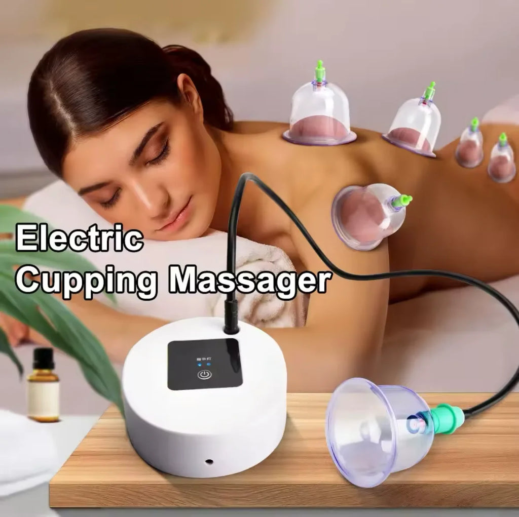Tuhopeta Electric Cupping Therapy Set – 12-Piece Professional Body Massager