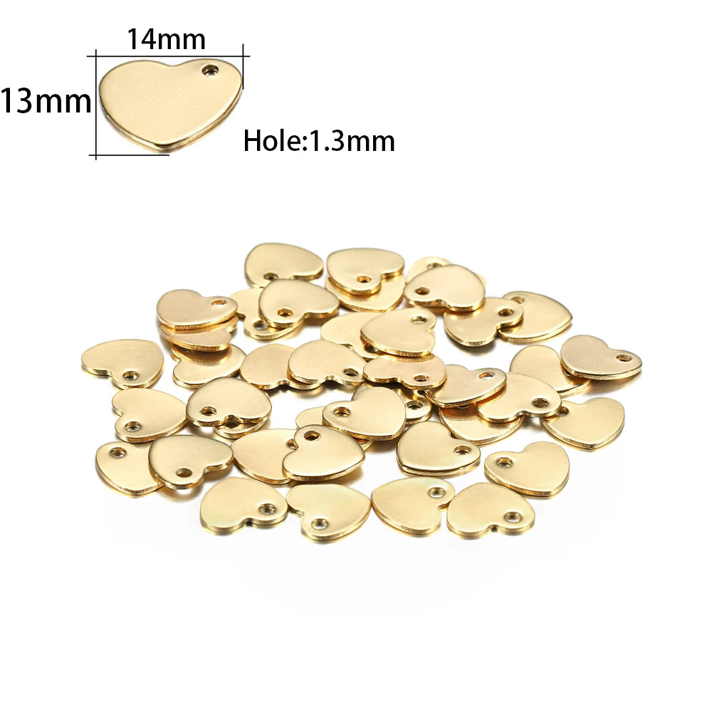 10–50pcs Stainless Steel Round Blank Charms – 6–30mm Dog Tag Pendants for DIY Jewelry