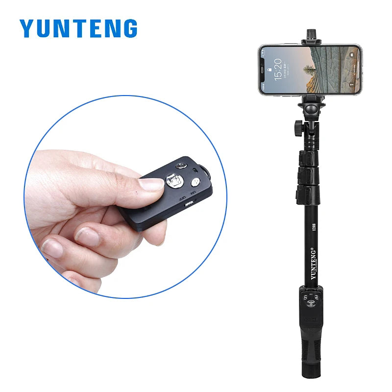 YUNTENG 1288 Selfie Stick Handheld Monopod with Bluetooth Remote – Outdoor Travel Photography Accessory