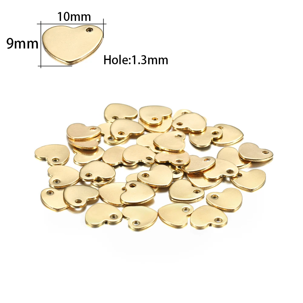 10–50pcs Stainless Steel Round Blank Charms – 6–30mm Dog Tag Pendants for DIY Jewelry