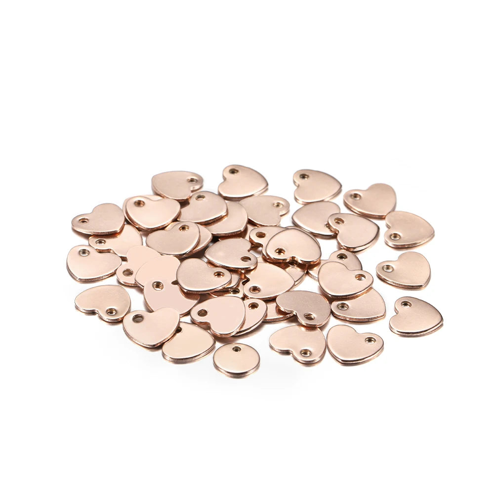 10–50pcs Stainless Steel Round Blank Charms – 6–30mm Dog Tag Pendants for DIY Jewelry