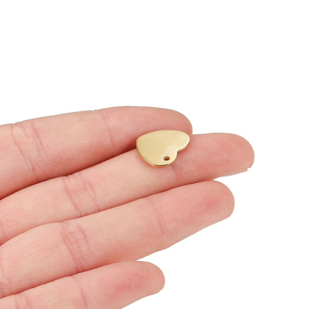 10–50pcs Stainless Steel Round Blank Charms – 6–30mm Dog Tag Pendants for DIY Jewelry