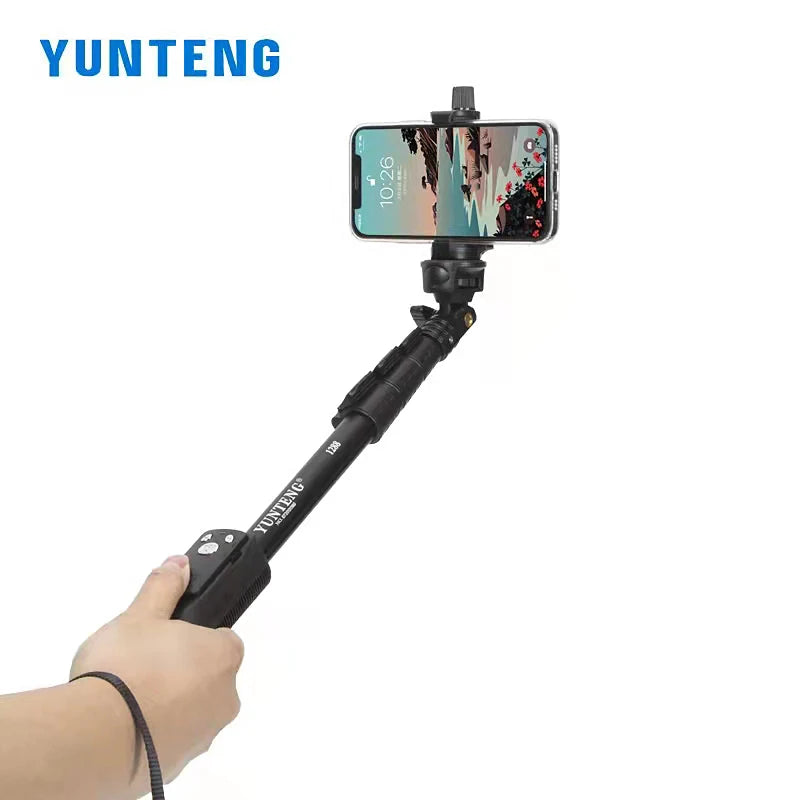 YUNTENG 1288 Selfie Stick Handheld Monopod with Bluetooth Remote – Outdoor Travel Photography Accessory