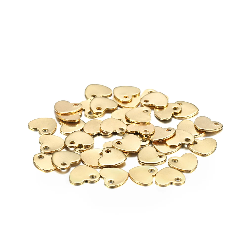 10–50pcs Stainless Steel Round Blank Charms – 6–30mm Dog Tag Pendants for DIY Jewelry