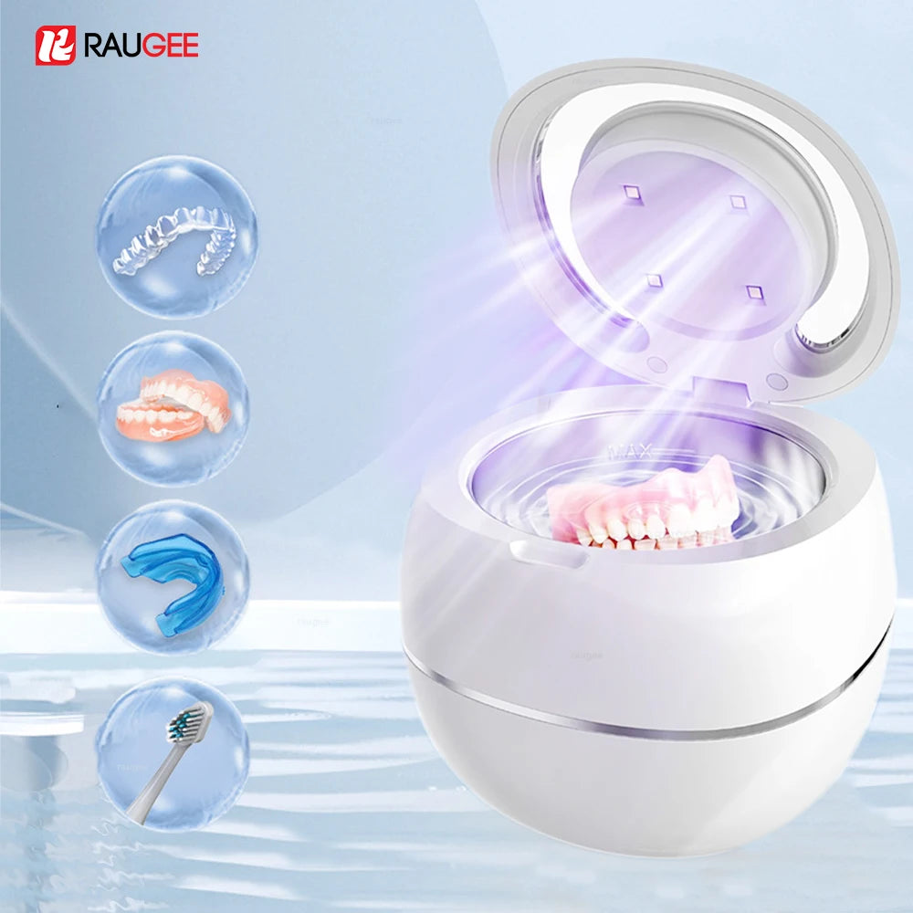 Mini UV Ultrasonic Cleaner for Retainers, Dentures & Jewelry