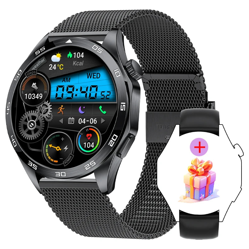 LIGE GT4 Pro Men's Smartwatch – ECG, Heart Rate, Bluetooth Call, Sports & Fitness Tracker for Android & iOS