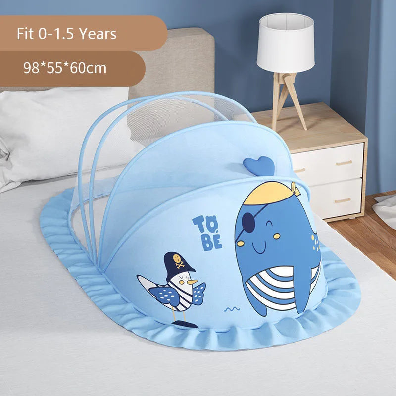 Foldable Full-Coverage Baby Bed Mosquito Net – Portable, Breathable Crib Netting for Newborns