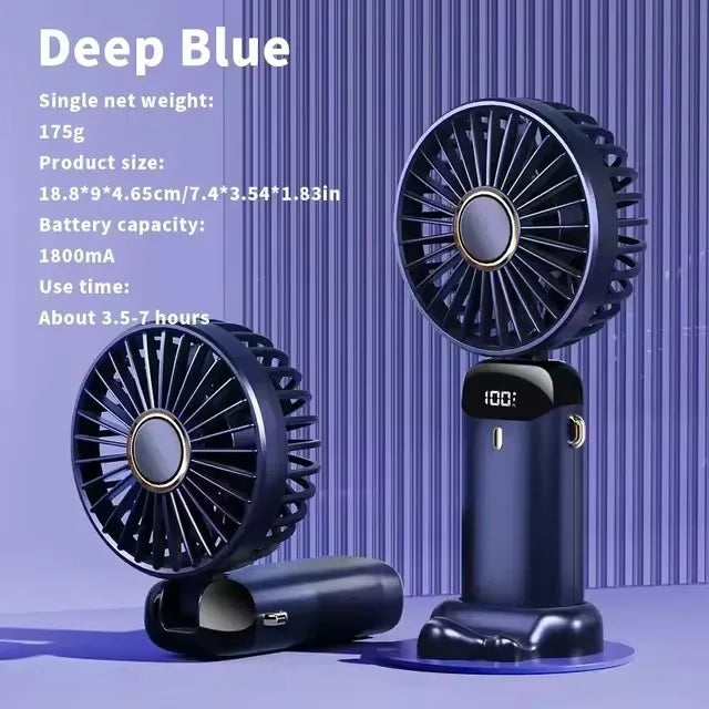 Mini USB Rechargeable Cooling Fan – Handheld & Desktop Personal Air Circulator