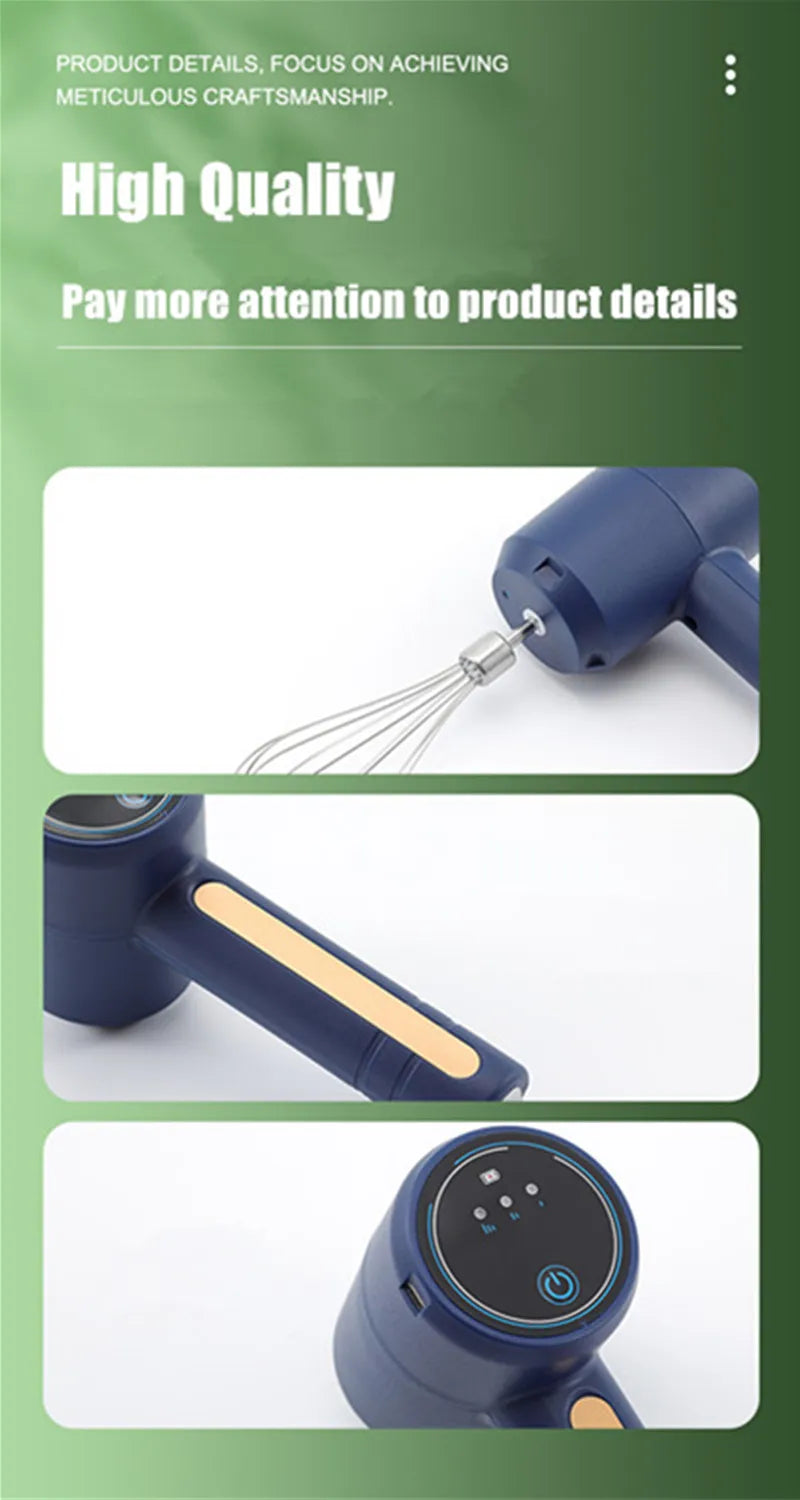 Portable Blender Mixer Kitchen Tools Milk Frother Egg Beater Cake Baking Kneading Mixer Hand Mixer Electric Food Processors Set