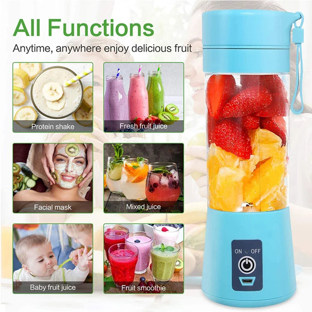 Portable Mini Electric Juicer – USB Rechargeable Smoothie & Juice Maker for Fruits and Citrus