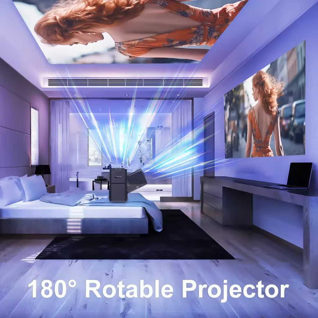 KaiAqua HY320 Pro 4K Projector – Android 13, Dual WiFi 6, 390ANSI Lumens