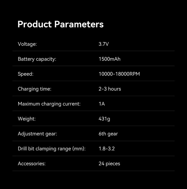 Creality 3.7V Cordless Rotary Tool Kit – 6-Speed Handheld Grinder for 3D Prints & DIY Projects