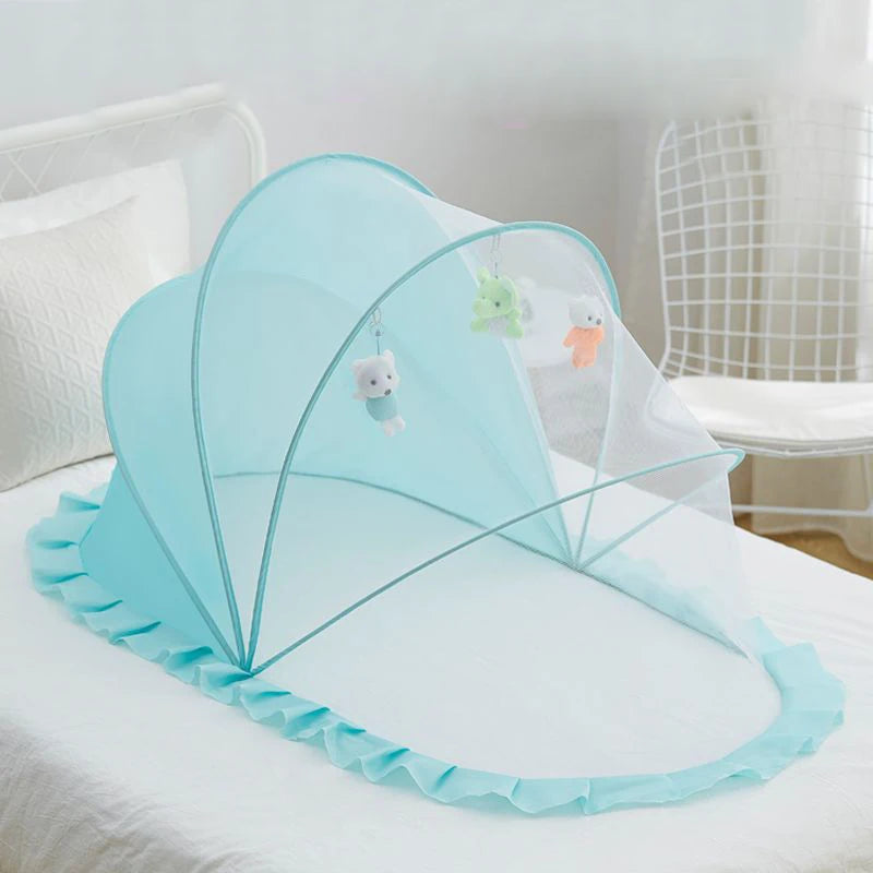 Foldable Full-Coverage Baby Bed Mosquito Net – Portable, Breathable Crib Netting for Newborns
