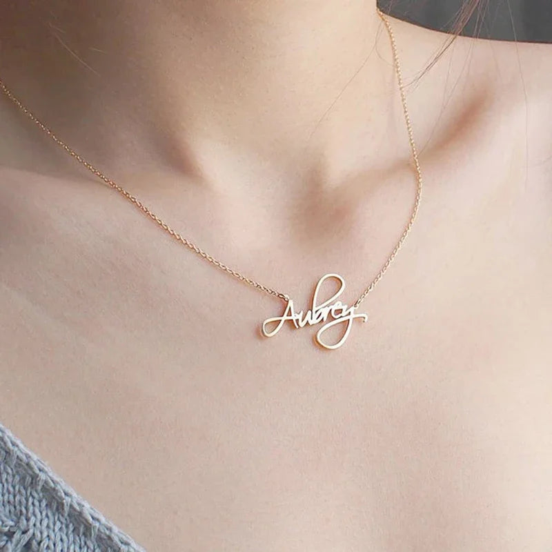 Custom Personalized Name Necklace with Butterfly Pendant – Choker for Women & Girls