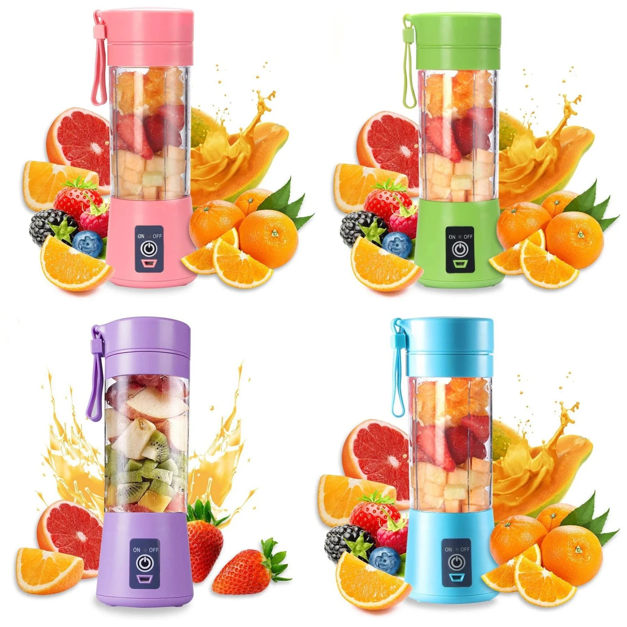 Portable Mini Electric Juicer – USB Rechargeable Smoothie & Juice Maker for Fruits and Citrus