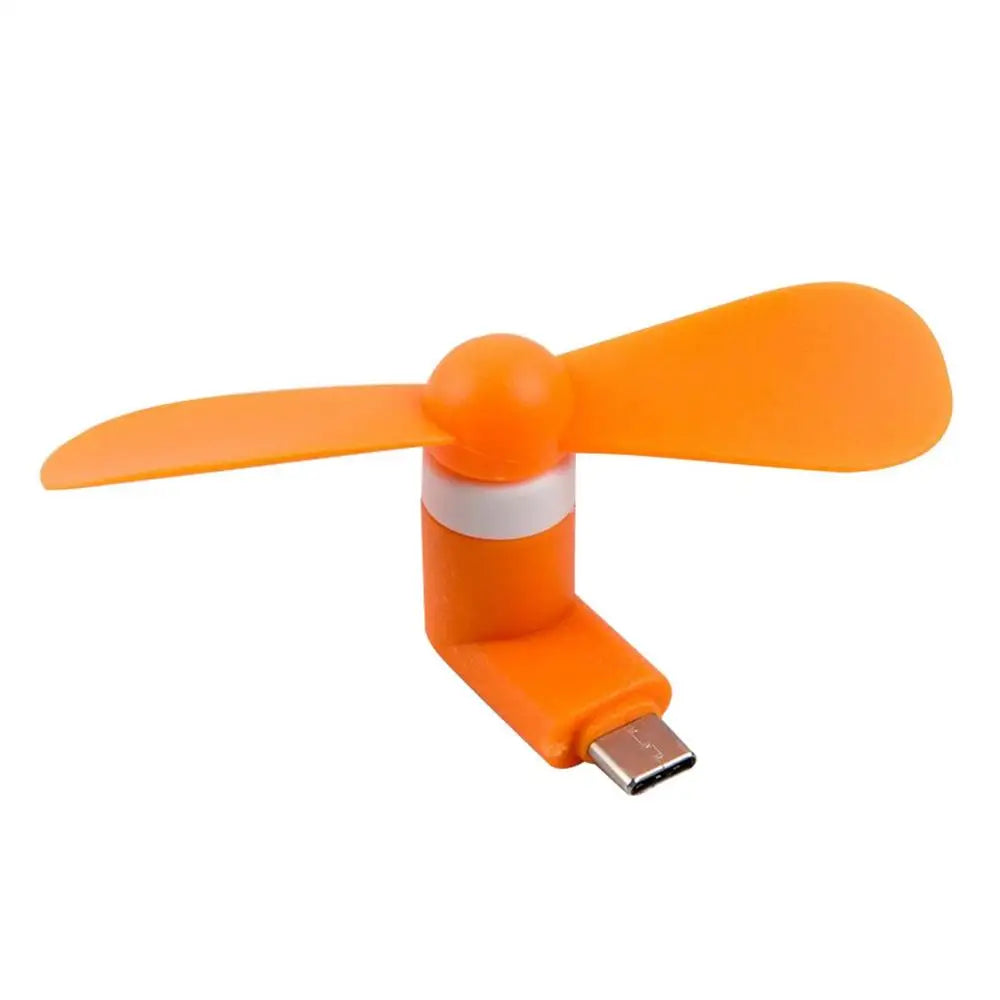 Type-C Portable Mini Phone Fan – USB Cooling MicroFan with Charging Treasure Compatibility
