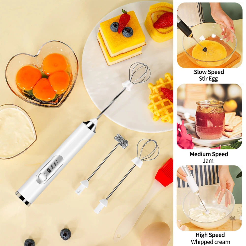 Electric Handheld Milk Frother – Drink Mixer & Egg Whisk for Coffee, Matcha, and Cappuccino          Ask ChatGPT