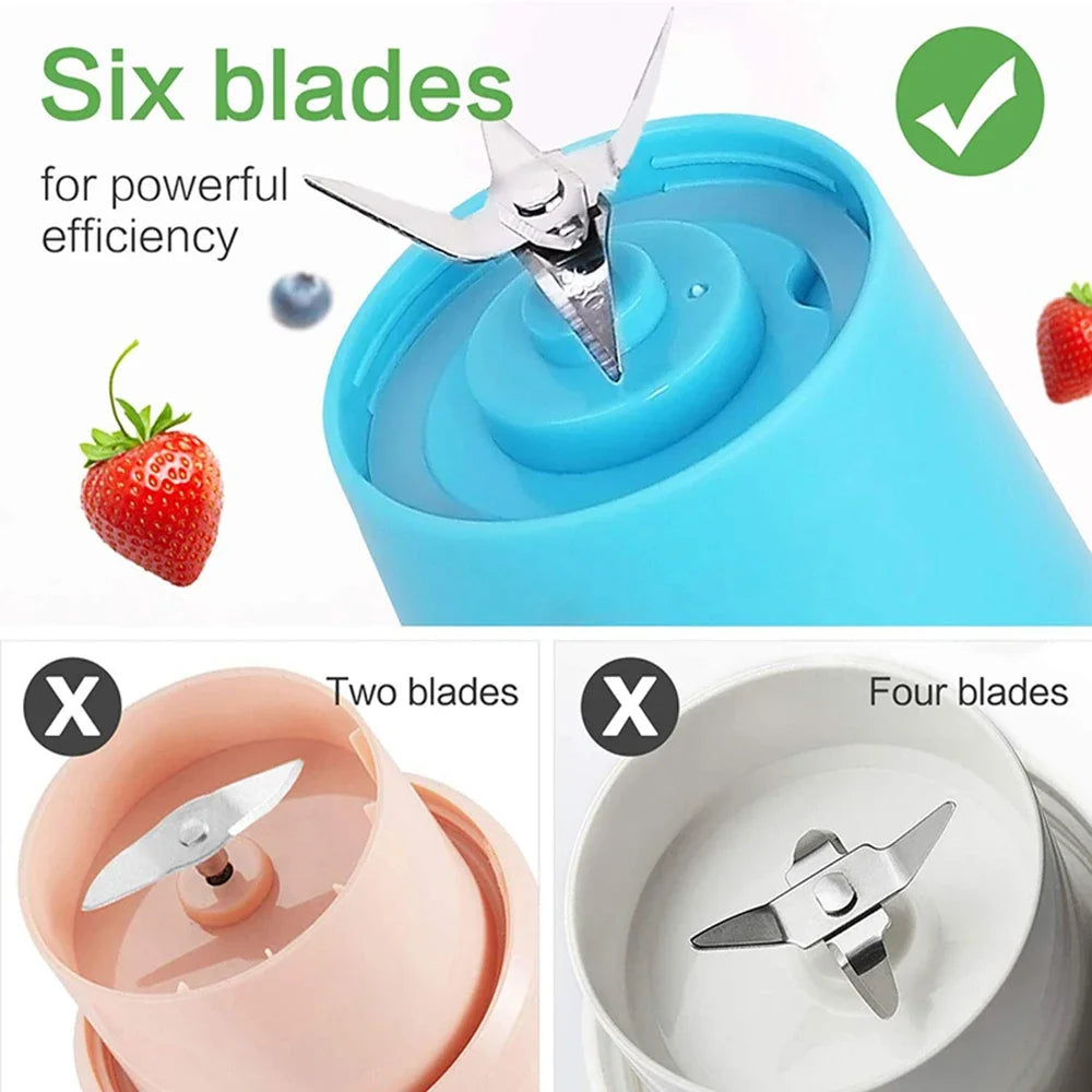 Portable Mini Electric Juicer – USB Rechargeable Smoothie & Juice Maker for Fruits and Citrus