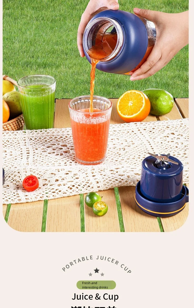 Portable USB Electric Juicer – Rechargeable Fruit Blender for Home & Outdoor Use