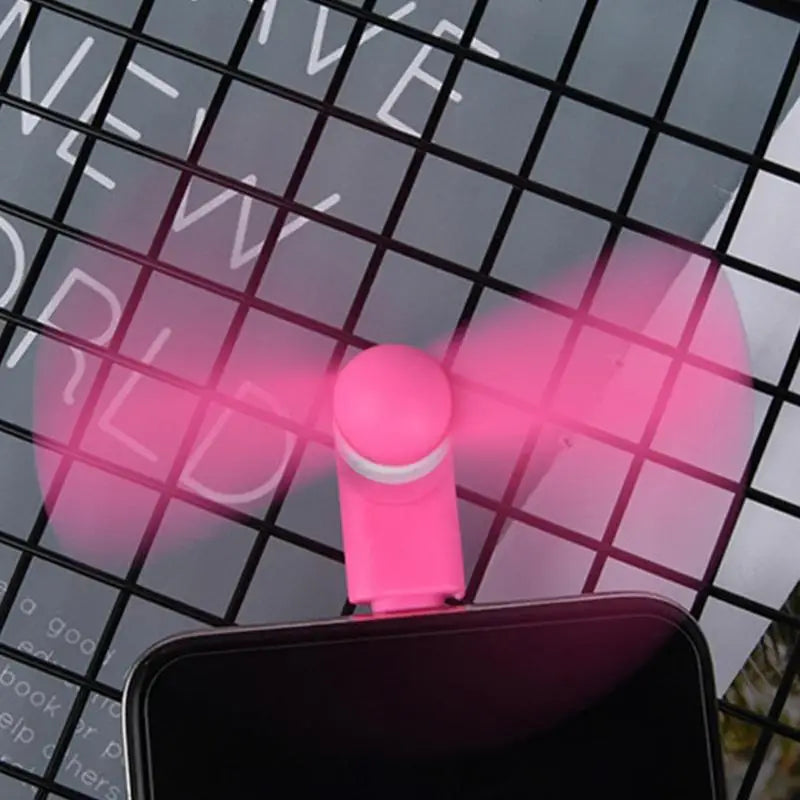 Type-C Portable Mini Phone Fan – USB Cooling MicroFan with Charging Treasure Compatibility