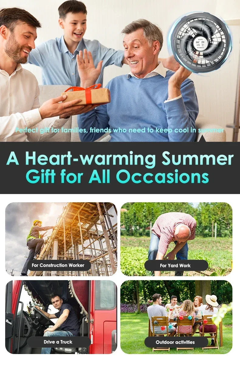 Wearable Cooling Fan for Air Conditioner Vest – Portable Cooling for Hot Work & Outdoor Use