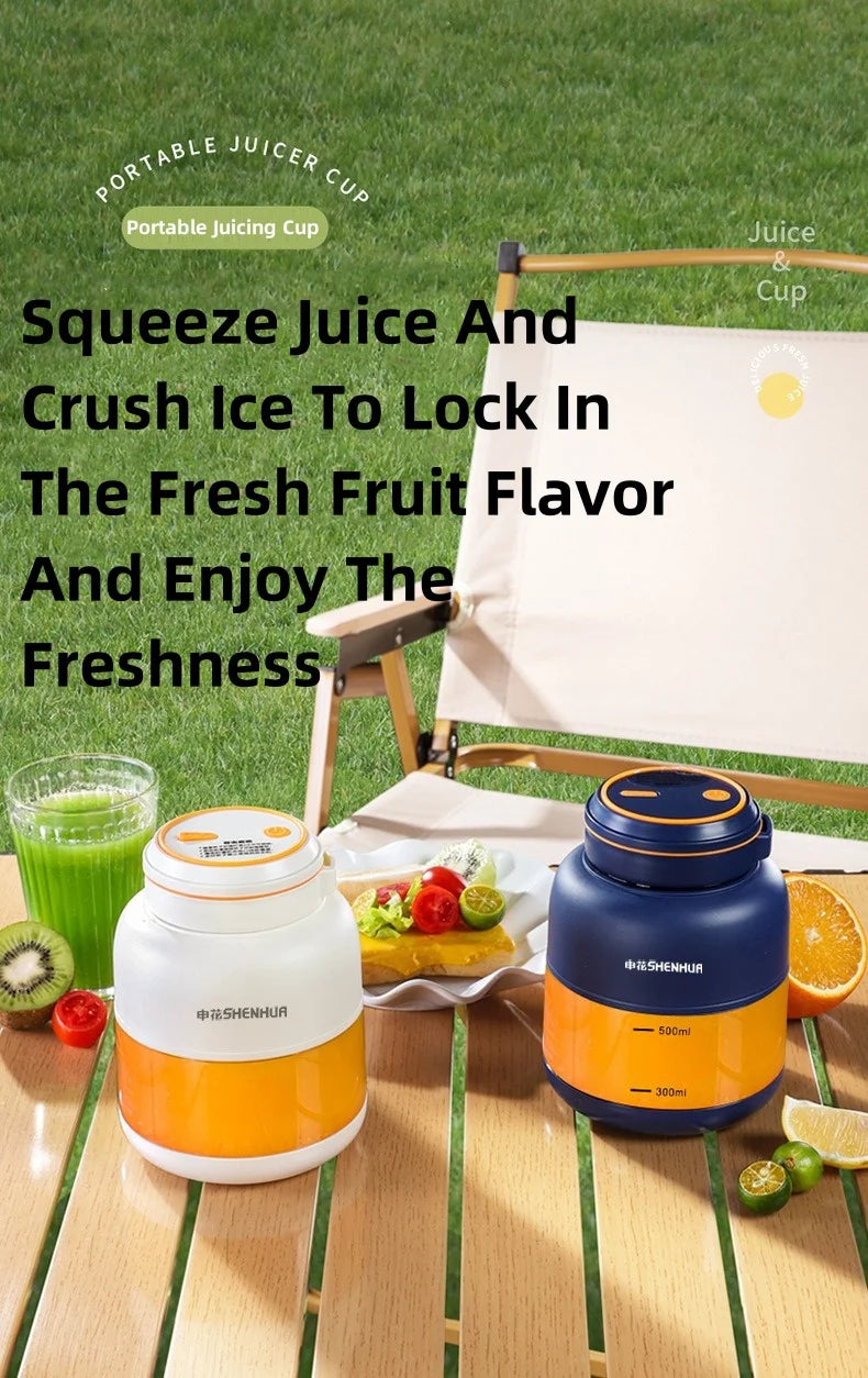 Portable USB Electric Juicer – Rechargeable Fruit Blender for Home & Outdoor Use
