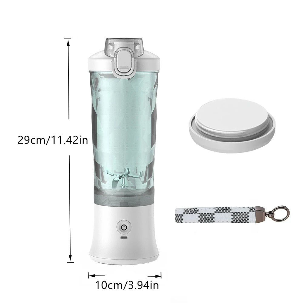Portable Cordless Blender – 18oz USB-C Rechargeable Smoothie Maker with Leakproof Lid & BPA-Free Cup