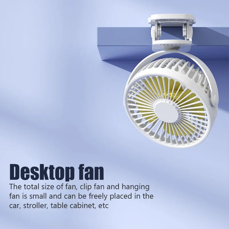 Portable Mini USB Clip Fan – Quiet Desktop Electric Air Cooler for Students & Dormitory Use