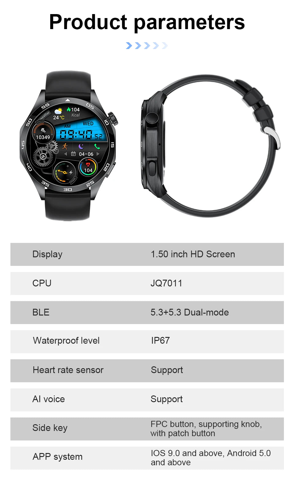 LIGE GT4 Pro Men's Smartwatch – ECG, Heart Rate, Bluetooth Call, Sports & Fitness Tracker for Android & iOS