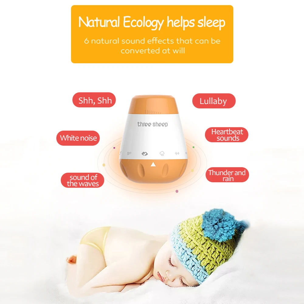 Smart Baby White Noise Machine – Sound Therapy & Voice Sensor for Infant Sleep Aid