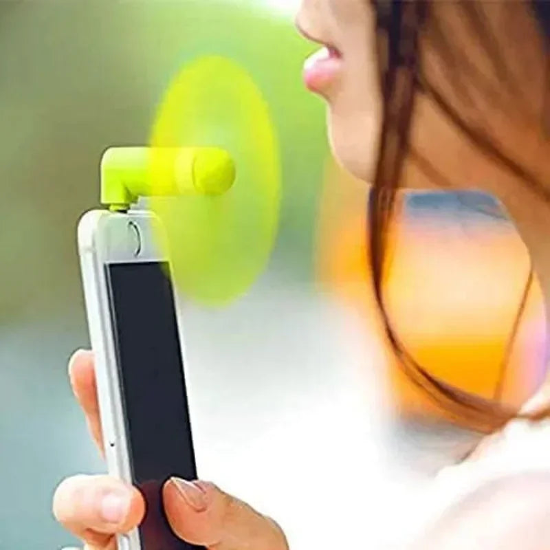 Type-C Mini Phone Fan for Samsung Galaxy S23/S22/S21/S20/S10/S9, Note 20/9/8, A54/A24/A23/A14/A12 & OnePlus 11/10/N20