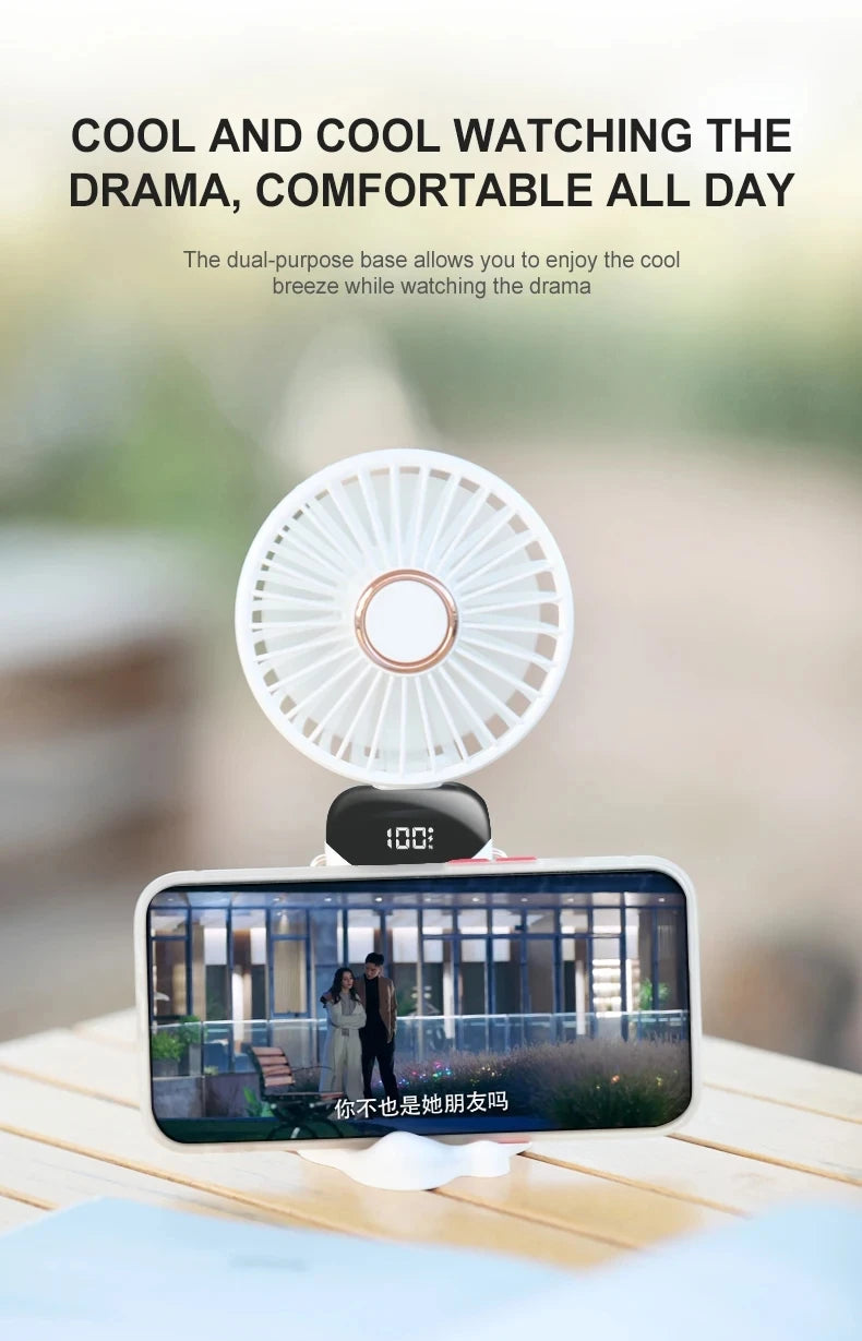 Mini USB Rechargeable Cooling Fan – Handheld & Desktop Personal Air Circulator