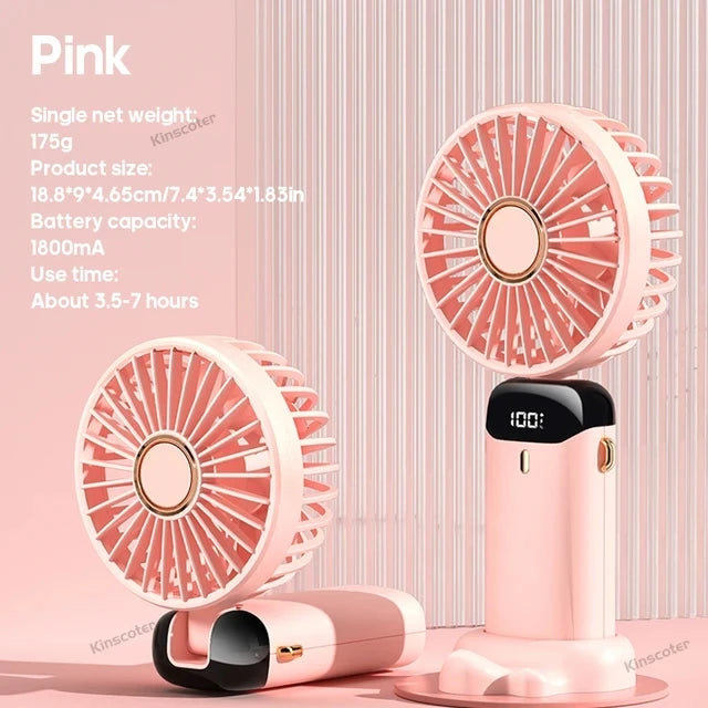 Mini USB Rechargeable Cooling Fan – Handheld & Desktop Personal Air Circulator