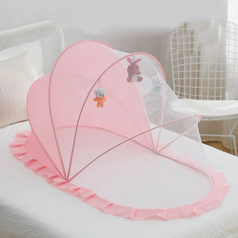 Foldable Full-Coverage Baby Bed Mosquito Net – Portable, Breathable Crib Netting for Newborns