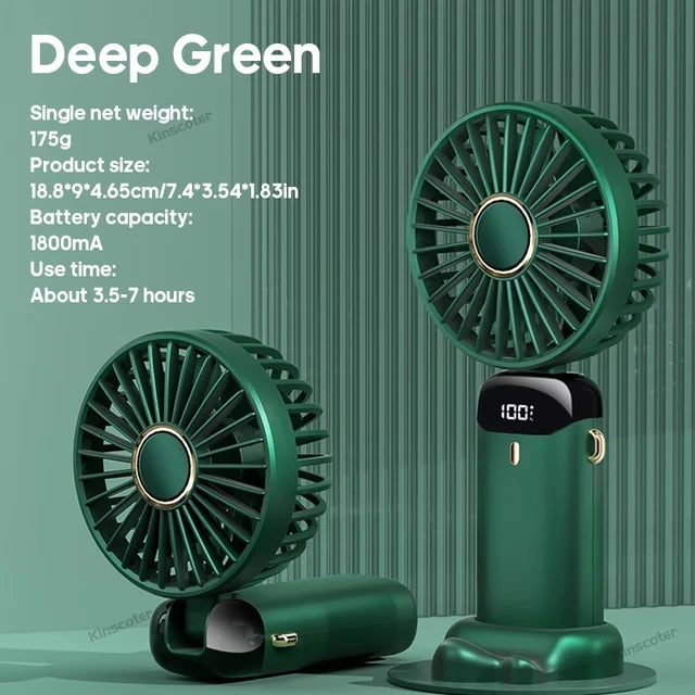 Mini USB Rechargeable Cooling Fan – Handheld & Desktop Personal Air Circulator