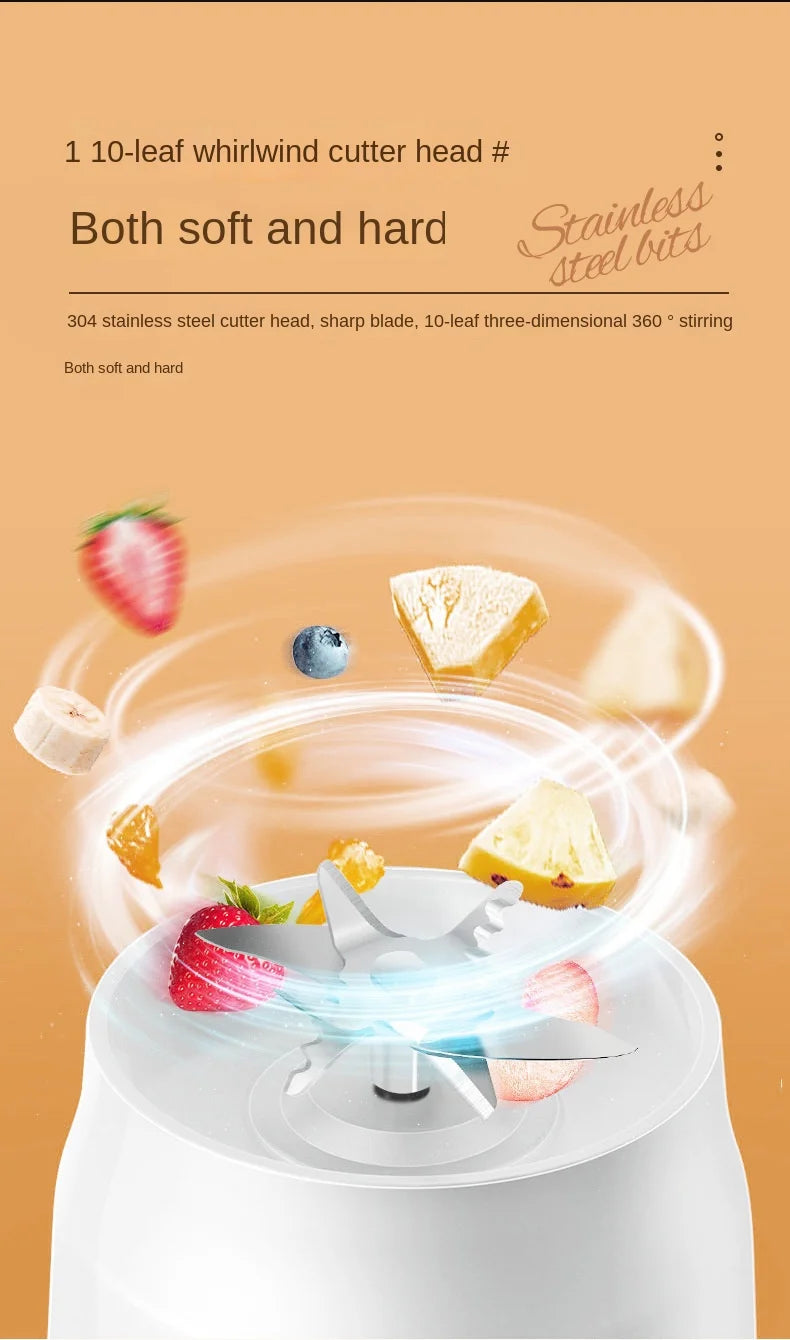 Portable  Blender For Kitchen And Home  Wireless Electric Fruit Juicer Machine Shakes and Smoothies Personal Travel Blender