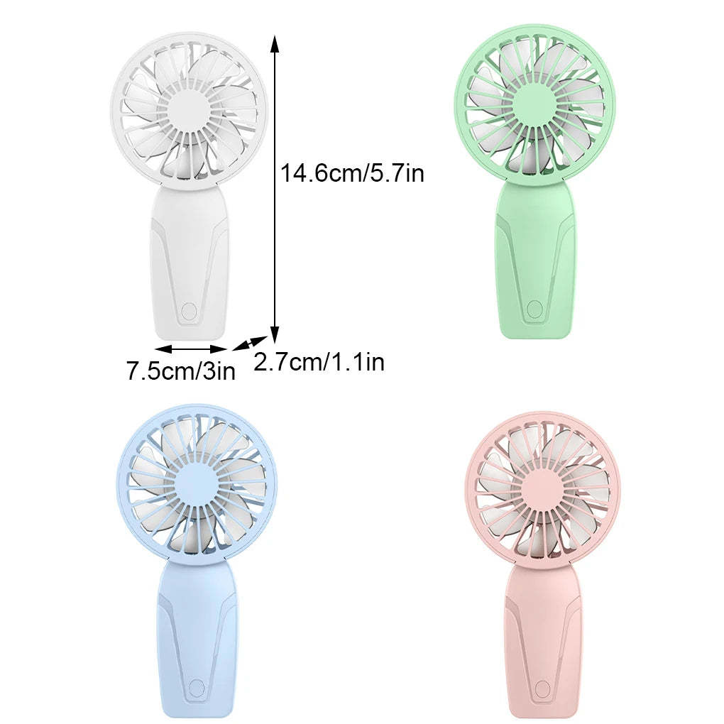 Portable Handheld Mini Fan – USB Rechargeable, Lightweight ABS with Cute Design for On-the-Go Cooling