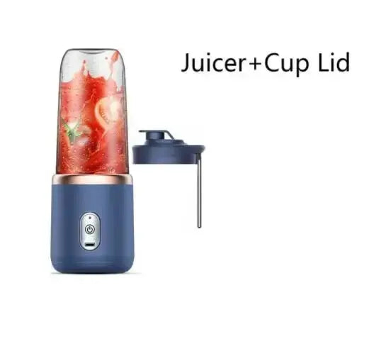 Portable Electric Blender Bottle – 6-Blade Smoothie Maker & Ice-Crushing Juice Cup