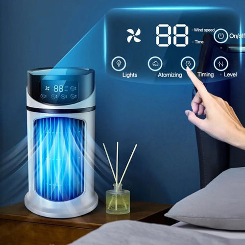 "Portable Air Cooler Fan – Water Cooling Mobile AC for Home & Office Use