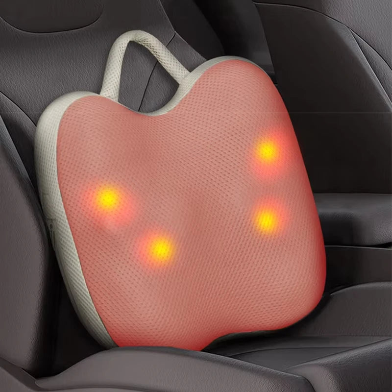 3D Smart Electric Neck & Body Massager Pillow – Wireless Shiatsu with Infrared Heat for Home & Car