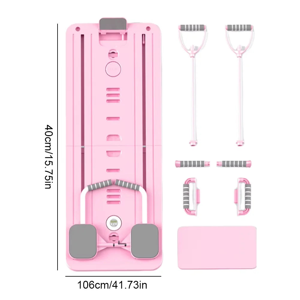 Multifunctional Abdominal Exercise Board with Auto-Rebound & Resistance Bands – Full Body Training for Home and Office