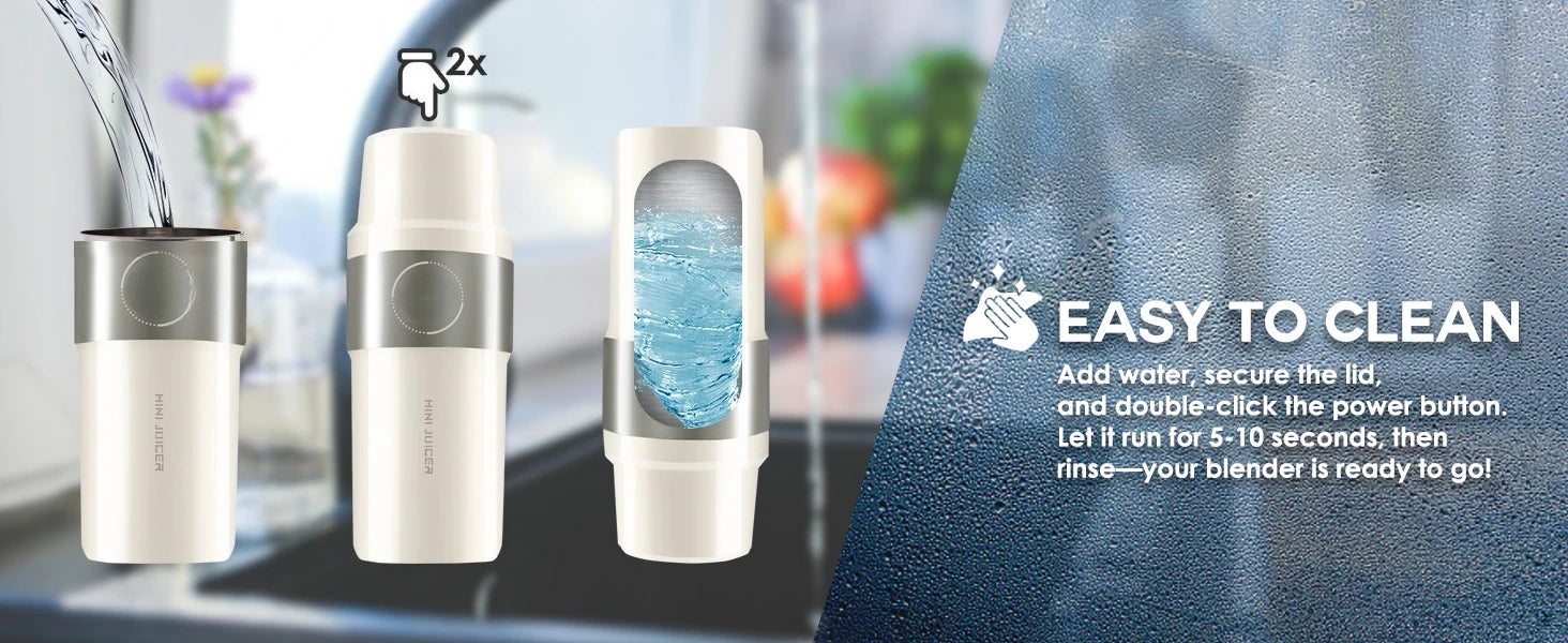 Portable Vacuum Blender – Rechargeable Fruit & Vegetable Mixer with Stainless Steel Blades