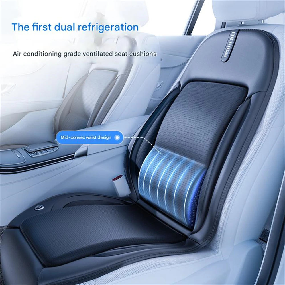 ar Seat Cooling Fan Cushion – Ventilated Lumbar Support Pad for Summer Driving