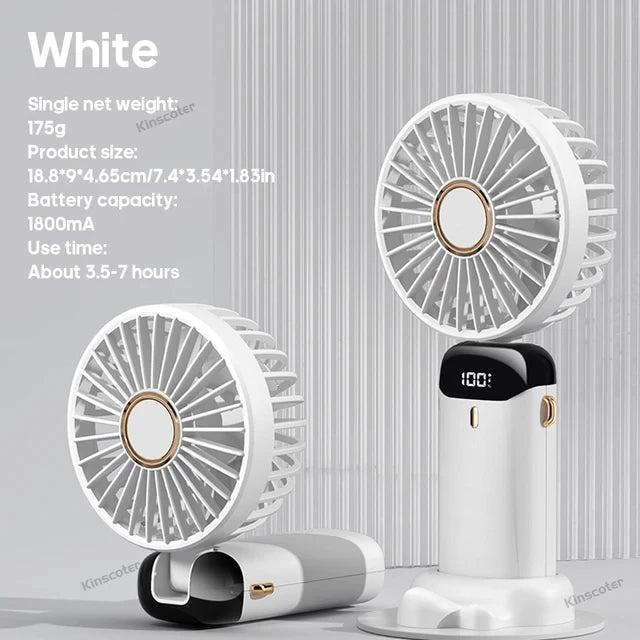 Mini USB Rechargeable Cooling Fan – Handheld & Desktop Personal Air Circulator