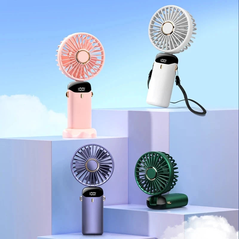 Mini USB Rechargeable Cooling Fan – Handheld & Desktop Personal Air Circulator