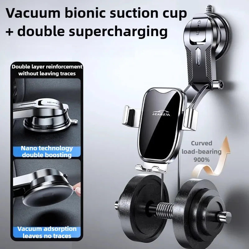 Adjustable Car Phone Holder – Universal Mount for Dashboard & Vent, Compatible with All Smartphones & Vehicle Models