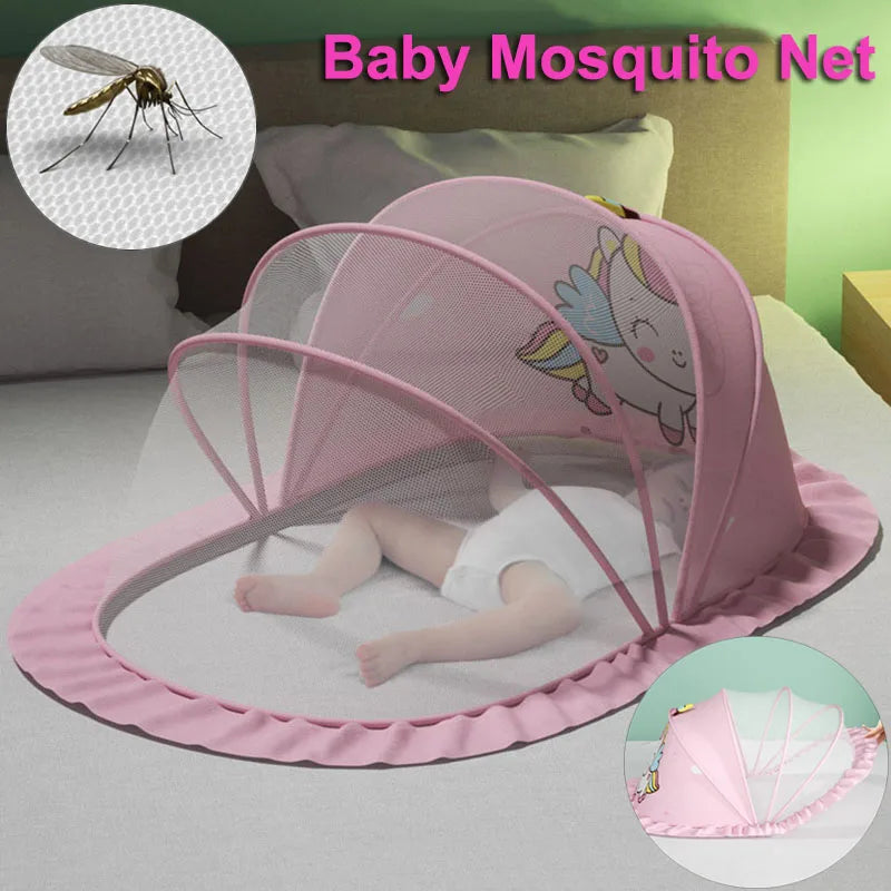 Foldable Full-Coverage Baby Bed Mosquito Net – Portable, Breathable Crib Netting for Newborns