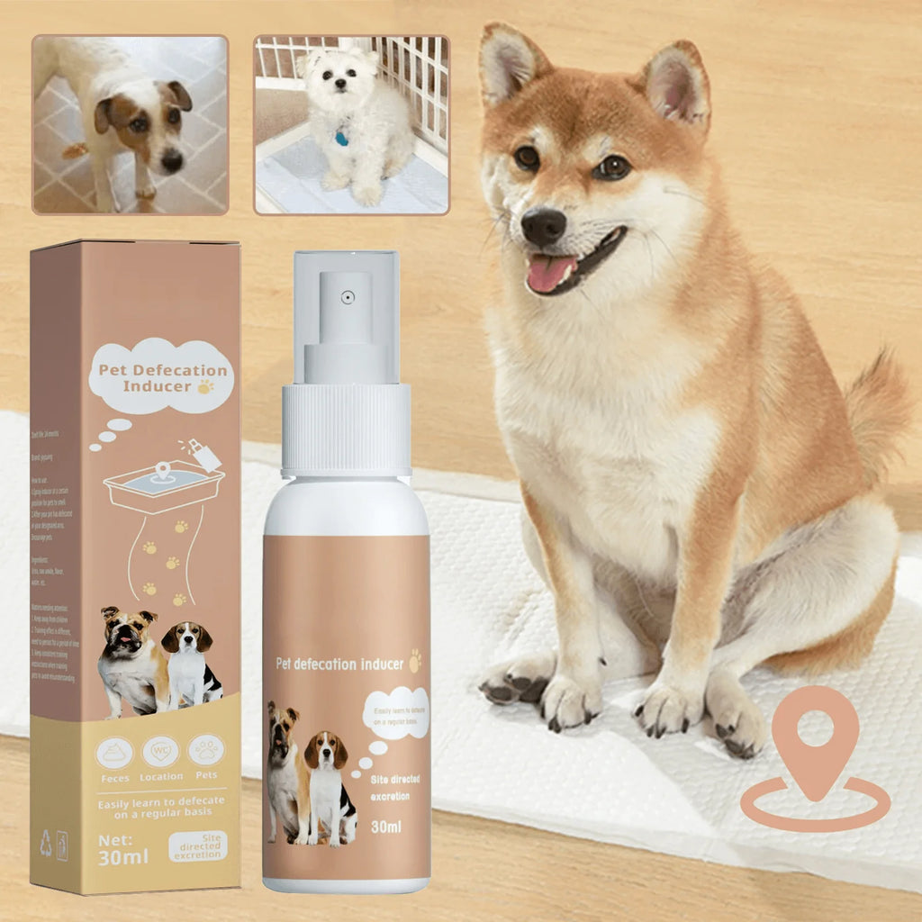 Pet Defecation Inducer Spray – Indoor/Outdoor Cat & Dog Toilet Training Aid